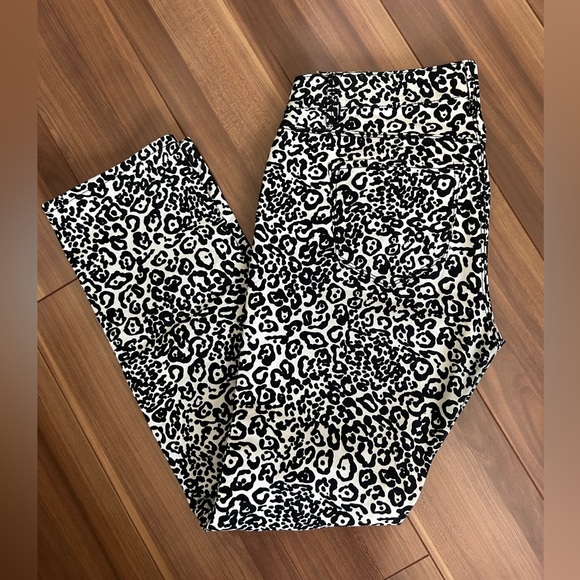 Ann Taylor Pants - Ann Taylor Modern animal print denim pants